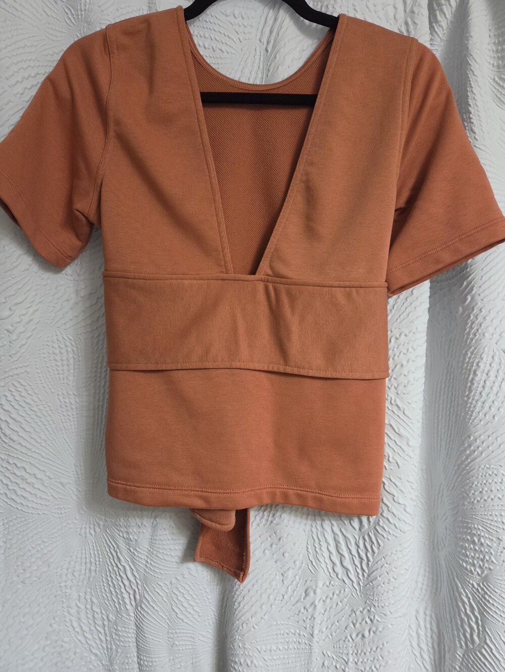 Nike Women's Yoga Wrap Top In Terracotta